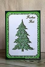 Weihnachtsbaum -  Weihnachtskarte basteln